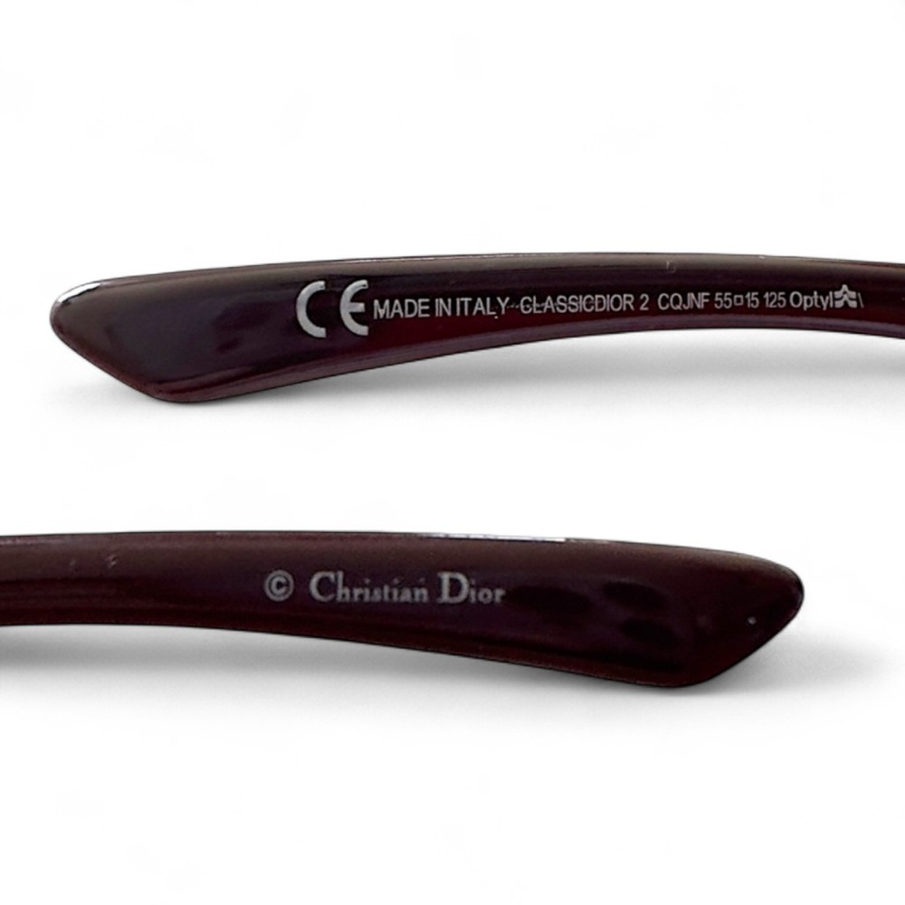 NWOT Christian Dior ClassicDior 2 CQJNF Burgundy Sunglasses Brown Gradient Lens - Picture 16 of 16